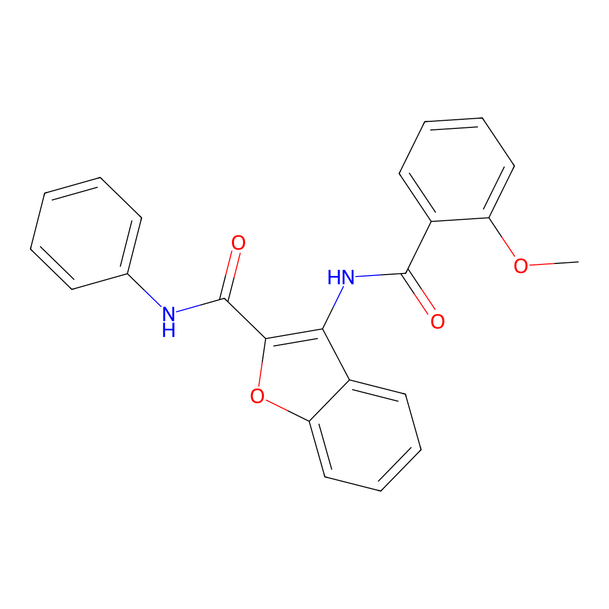 3-(2-methoxybenzamido)-N-phenylbenzofuran-2-carboxamide molecular structure, CAS 862829-67-2