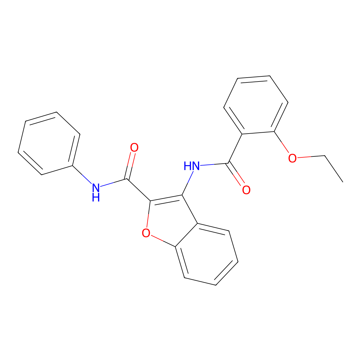 3-(2-ethoxybenzamido)-N-phenylbenzofuran-2-carboxamide molecular structure, CAS 862829-68-3