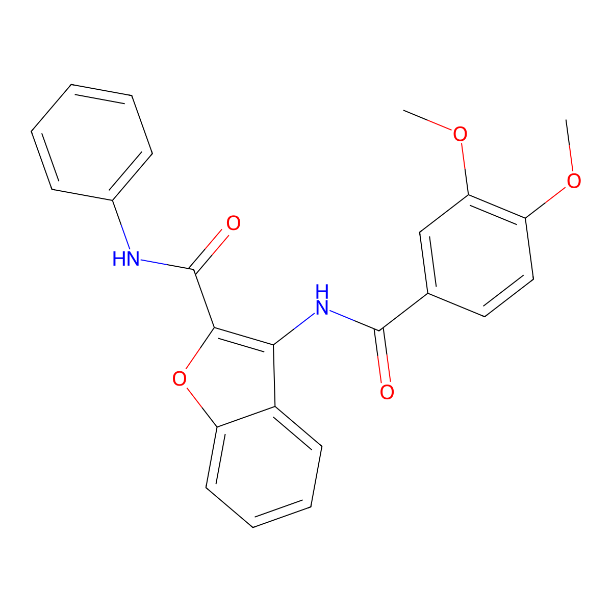 3-(3,4-dimethoxybenzamido)-N-phenylbenzofuran-2-carboxamide molecular structure, CAS 862829-69-4