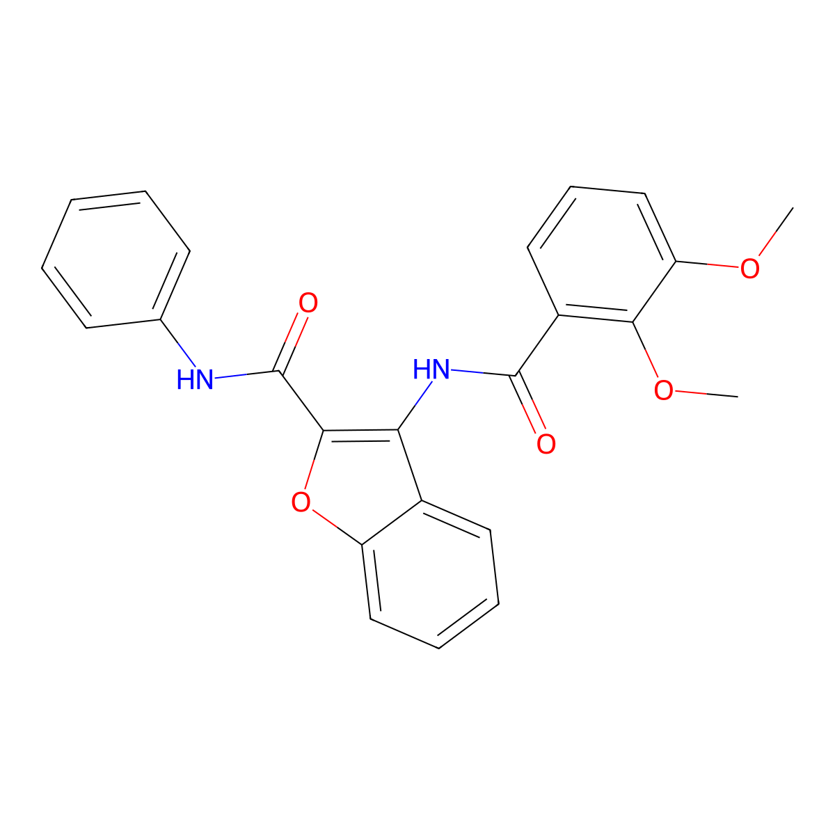 3-(2,3-dimethoxybenzamido)-N-phenylbenzofuran-2-carboxamide molecular structure, CAS 862829-70-7