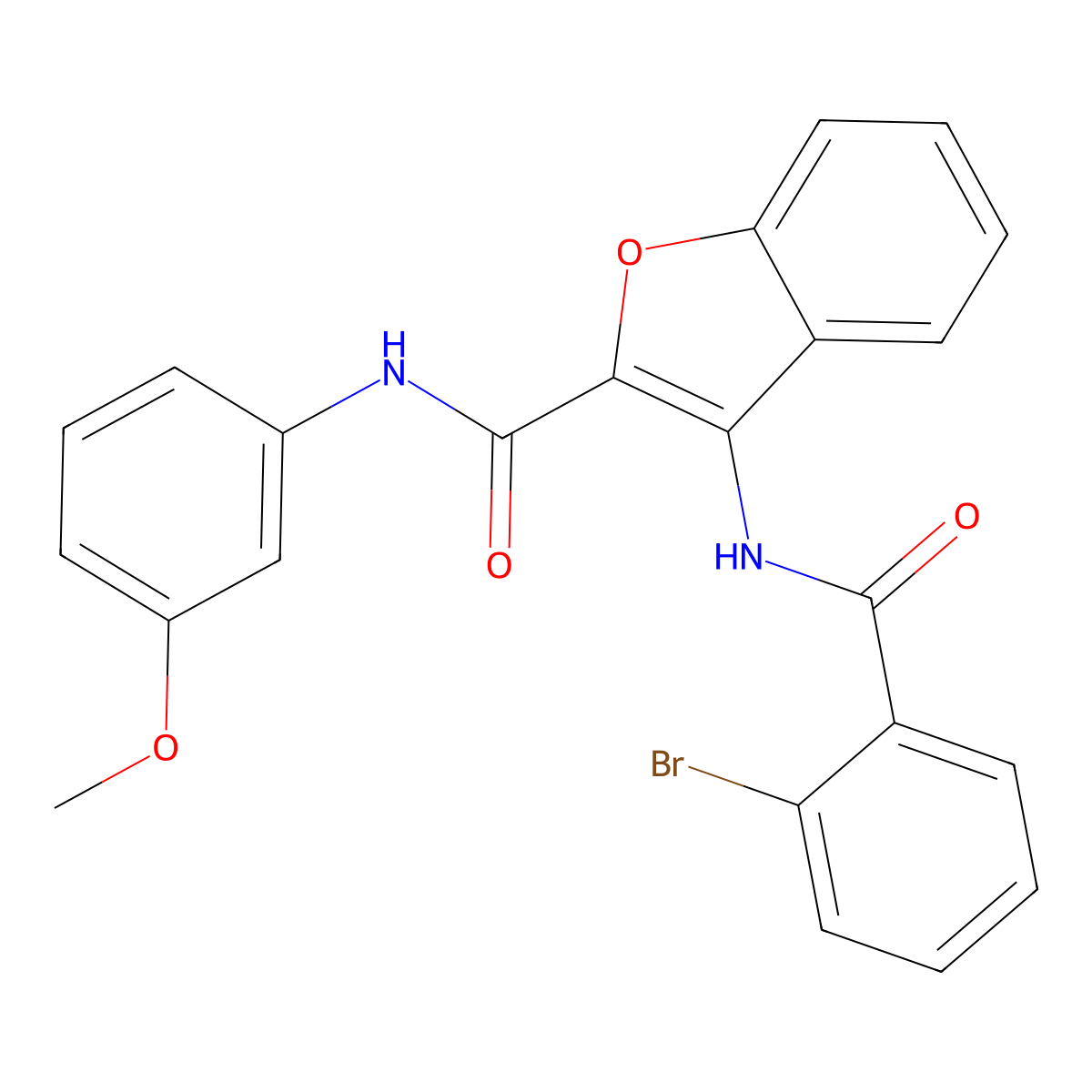 3-(2-bromobenzamido)-N-(3-methoxyphenyl)benzofuran-2-carboxamide molecular structure, CAS 862830-59-9