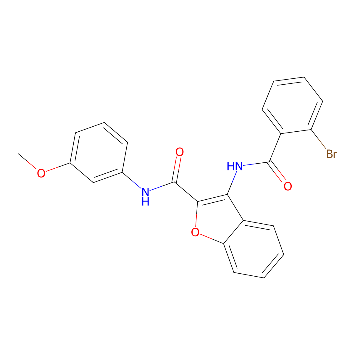 3-(2-bromobenzamido)-N-(3-methoxyphenyl)benzofuran-2-carboxamide molecular structure, CAS 862830-59-9