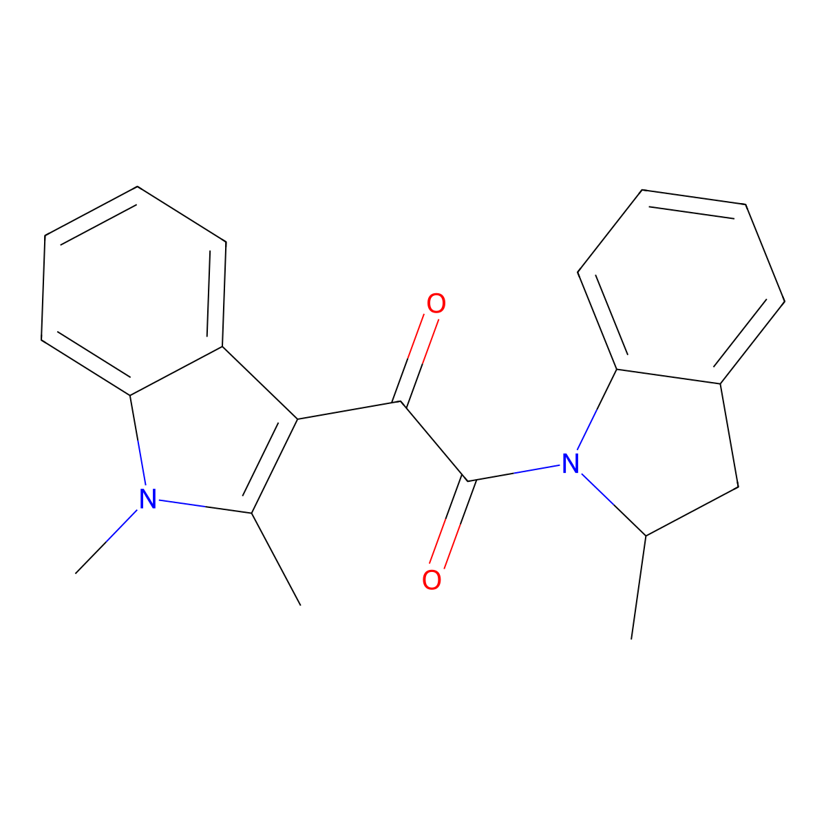 1-(1,2-dimethyl-1H-indol-3-yl)-2-(2-methylindolin-1-yl)ethane-1,2-dione molecular structure, CAS 862831-31-0