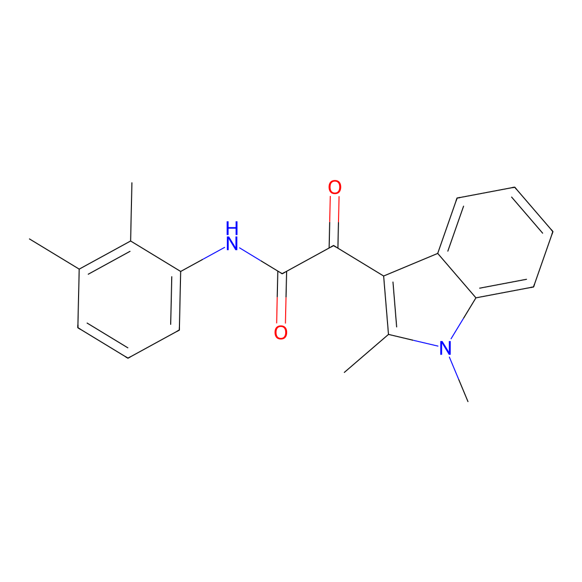 2-(1,2-dimethyl-1H-indol-3-yl)-N-(2,3-dimethylphenyl)-2-oxoacetamide molecular structure, CAS 862831-64-9