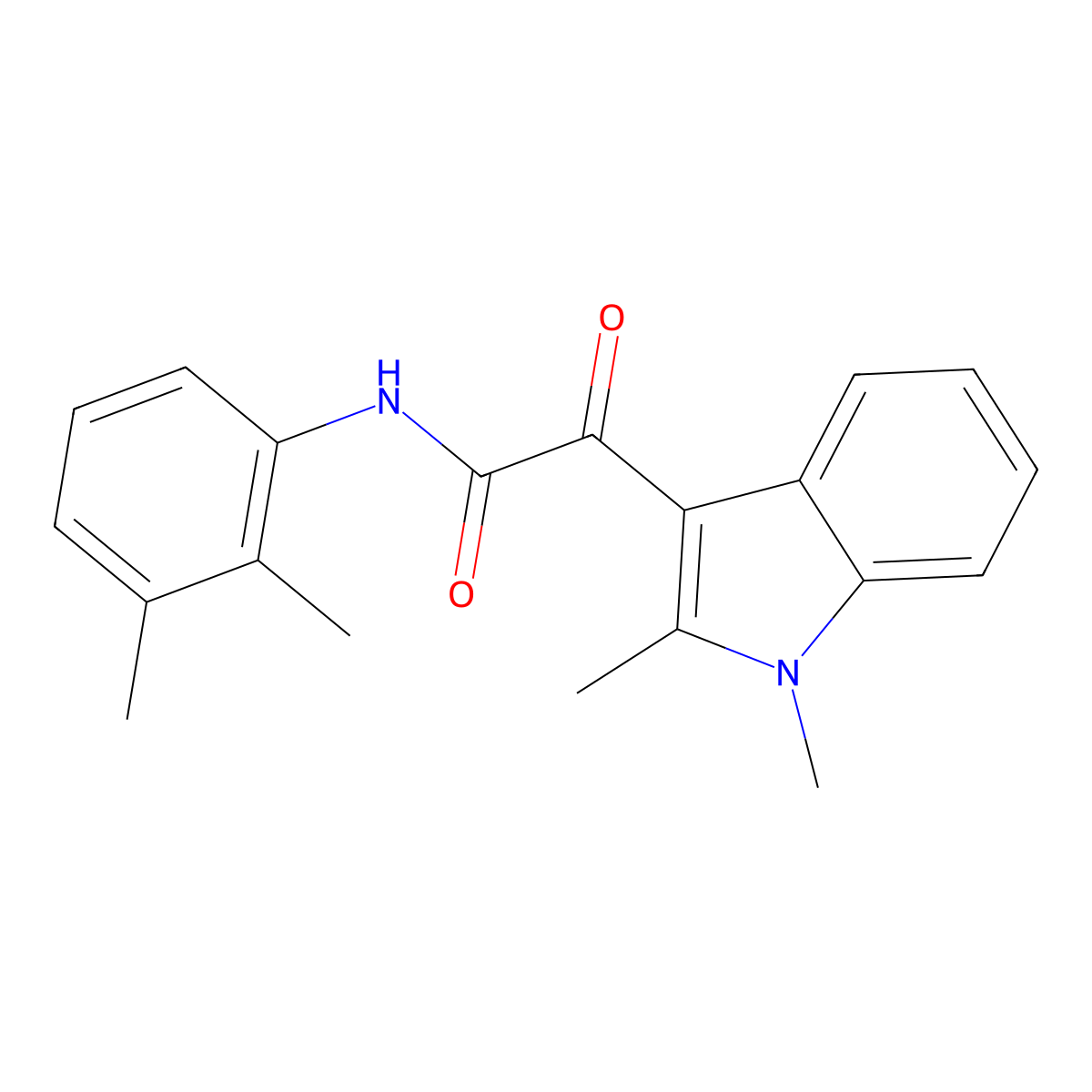 2-(1,2-dimethyl-1H-indol-3-yl)-N-(2,3-dimethylphenyl)-2-oxoacetamide molecular structure, CAS 862831-64-9