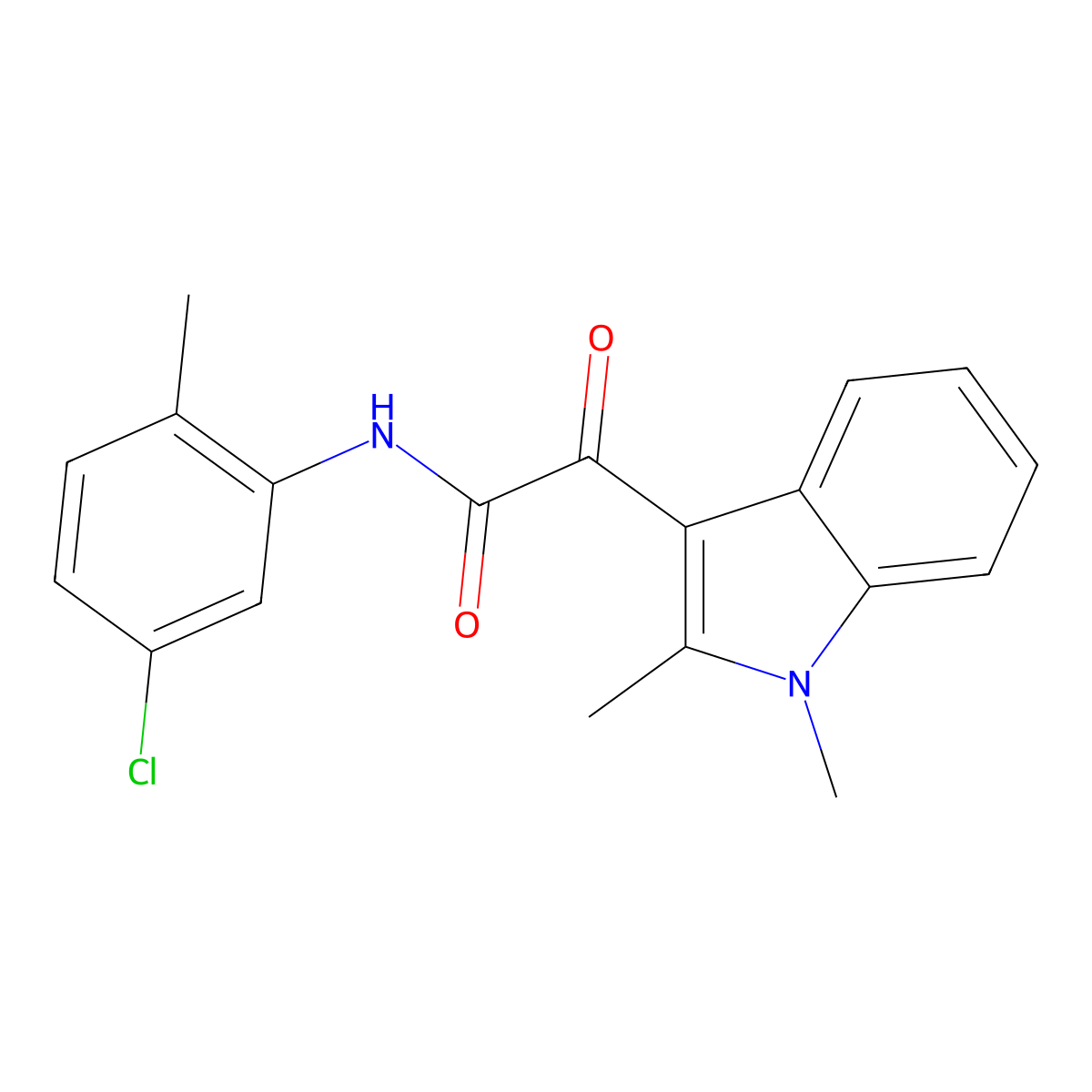 N-(5-chloro-2-methylphenyl)-2-(1,2-dimethyl-1H-indol-3-yl)-2-oxoacetamide molecular structure, CAS 862831-76-3