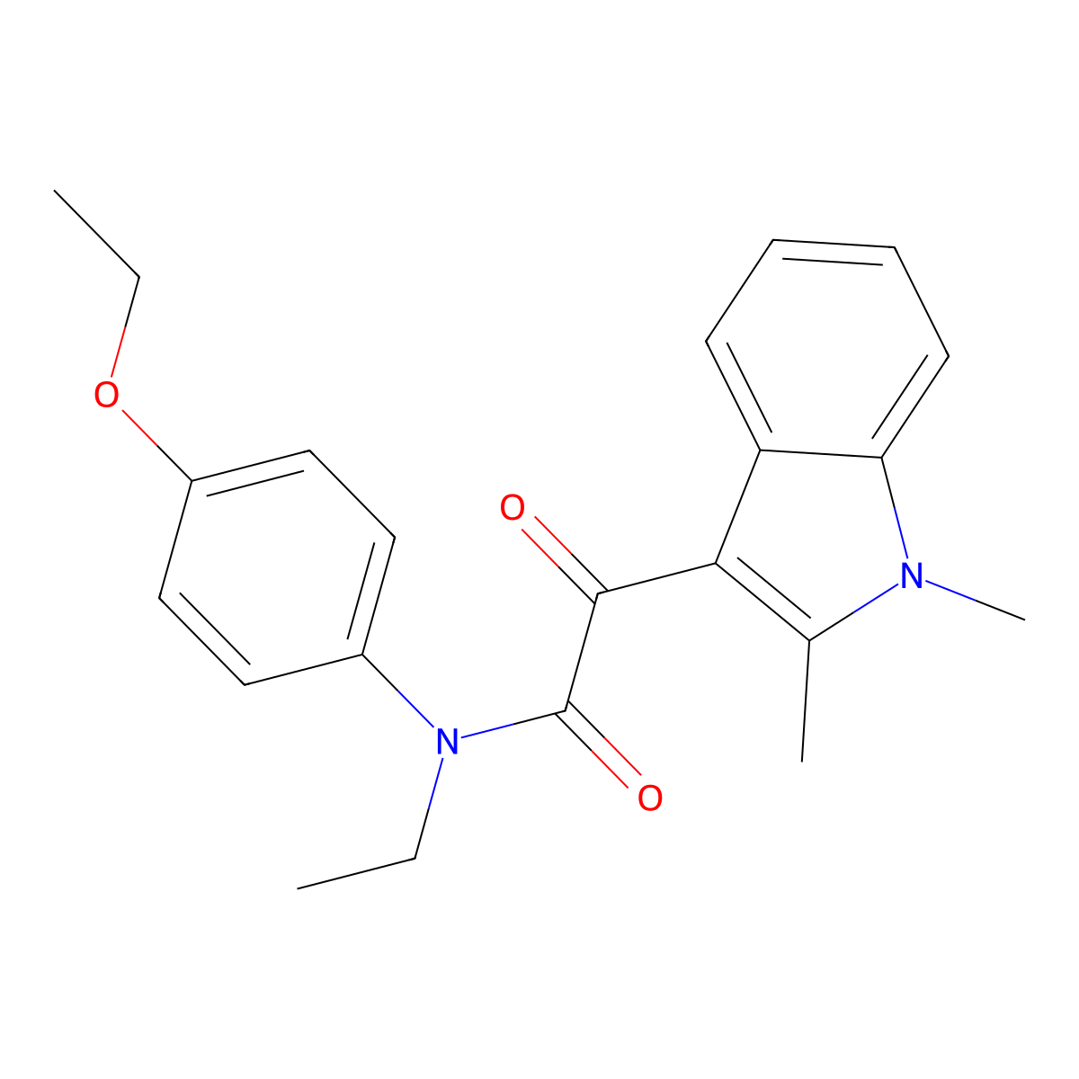 2-(1,2-dimethyl-1H-indol-3-yl)-N-(4-ethoxyphenyl)-N-ethyl-2-oxoacetamide molecular structure, CAS 862832-08-4