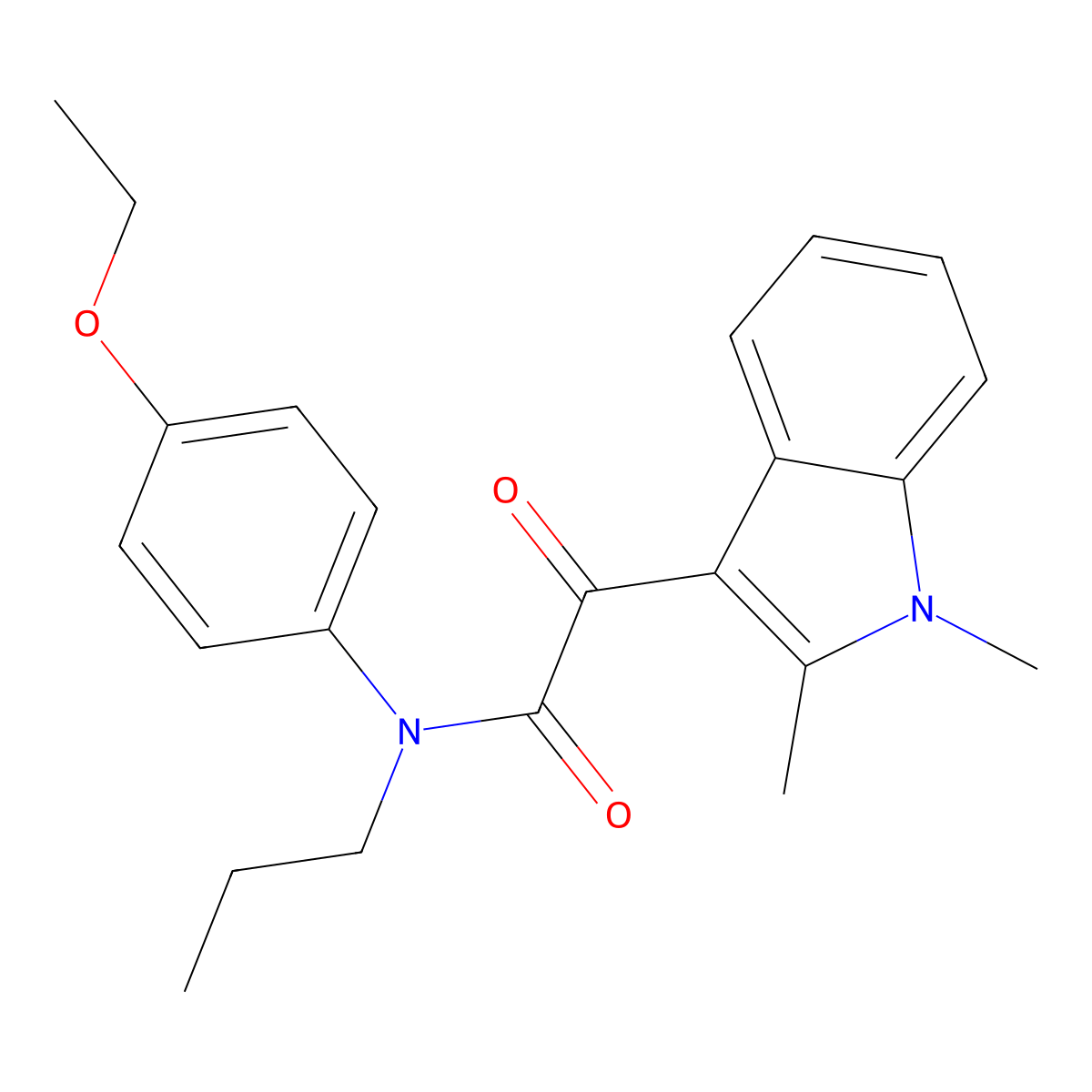 2-(1,2-dimethyl-1H-indol-3-yl)-N-(4-ethoxyphenyl)-2-oxo-N-propylacetamide molecular structure, CAS 862832-13-1