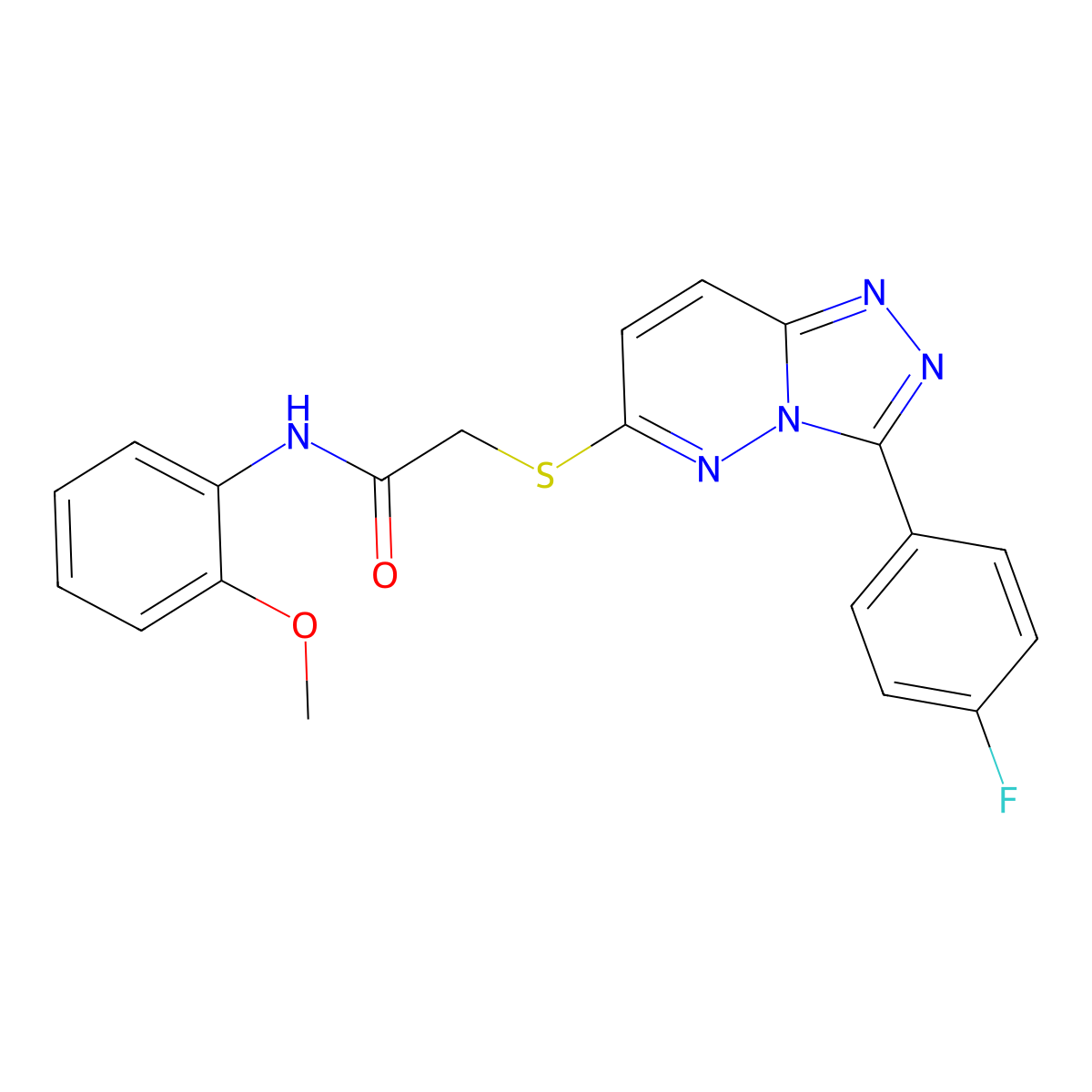 2-((3-(4-fluorophenyl)-[1,2,4]triazolo[4,3-b]pyridazin-6-yl)thio)-N-(2-methoxyphenyl)acetamide molecular structure, CAS 862832-19-7