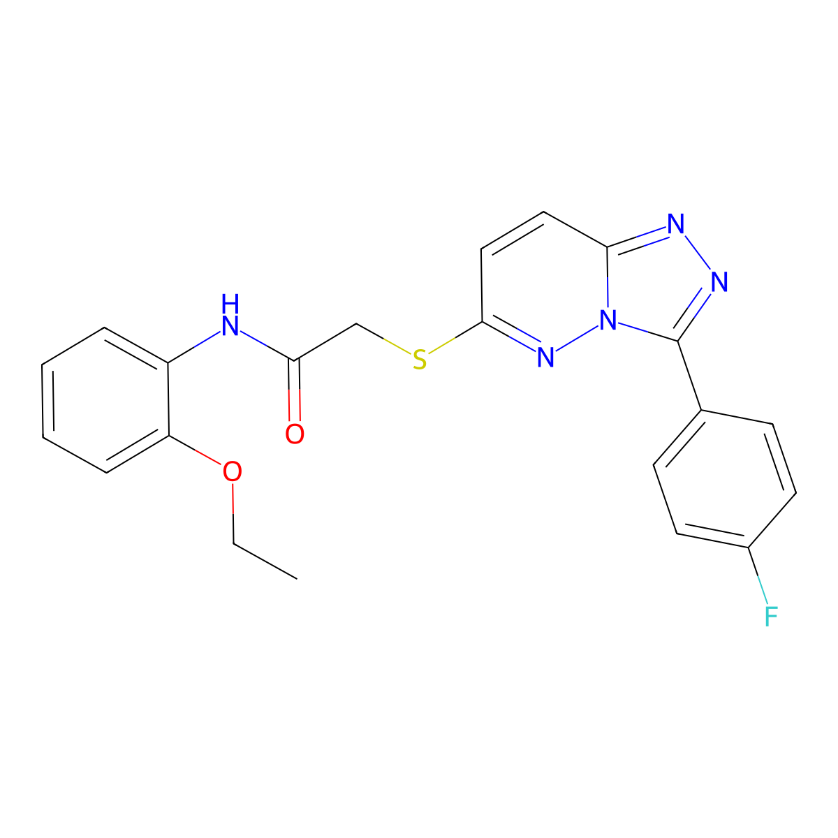 N-(2-ethoxyphenyl)-2-((3-(4-fluorophenyl)-[1,2,4]triazolo[4,3-b]pyridazin-6-yl)thio)acetamide molecular structure, CAS 862832-21-1