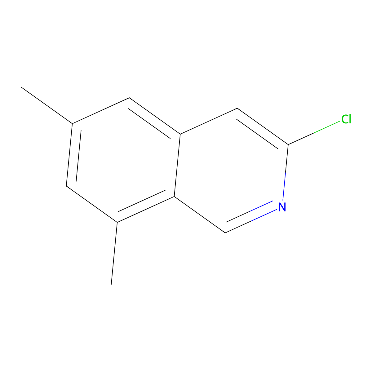 3-Chloro-6,8-dimethyl-isoquinoline molecular structure, CAS 862845-27-0