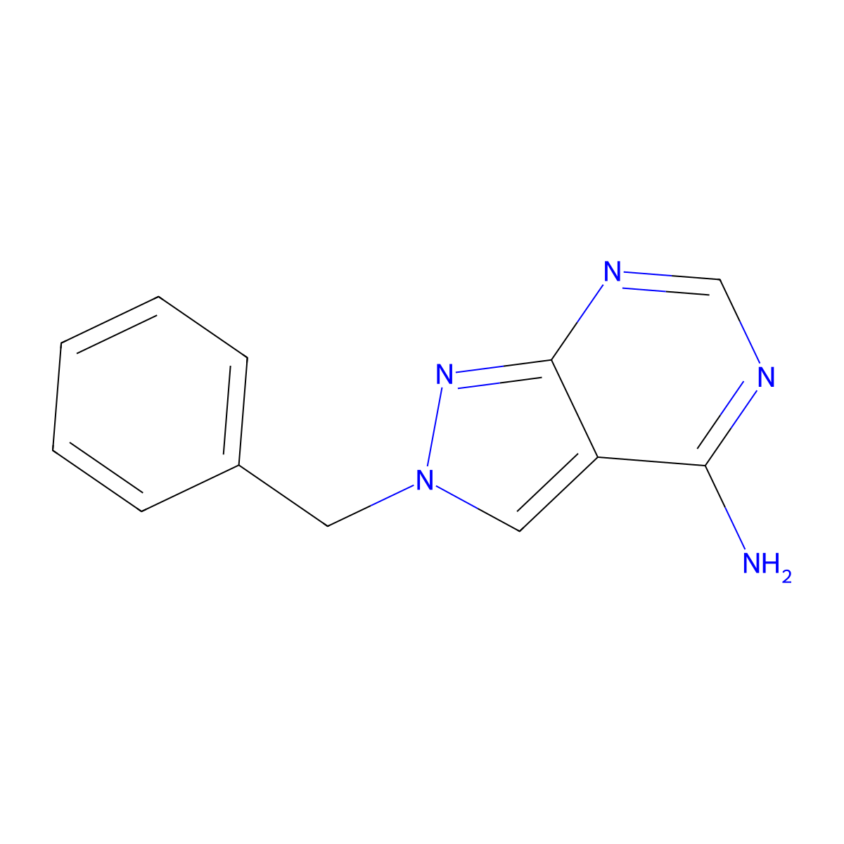2-Benzyl-2H-pyrazolo[3,4-d]pyrimidin-4-amine molecular structure, CAS 862848-47-3