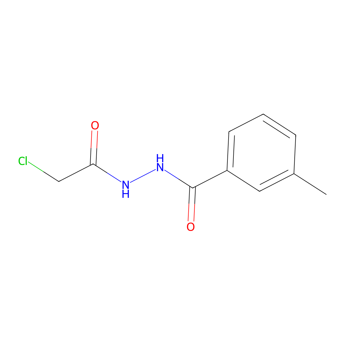 N'-(2-chloroacetyl)-3-methylbenzohydrazide molecular structure, CAS 862853-27-8