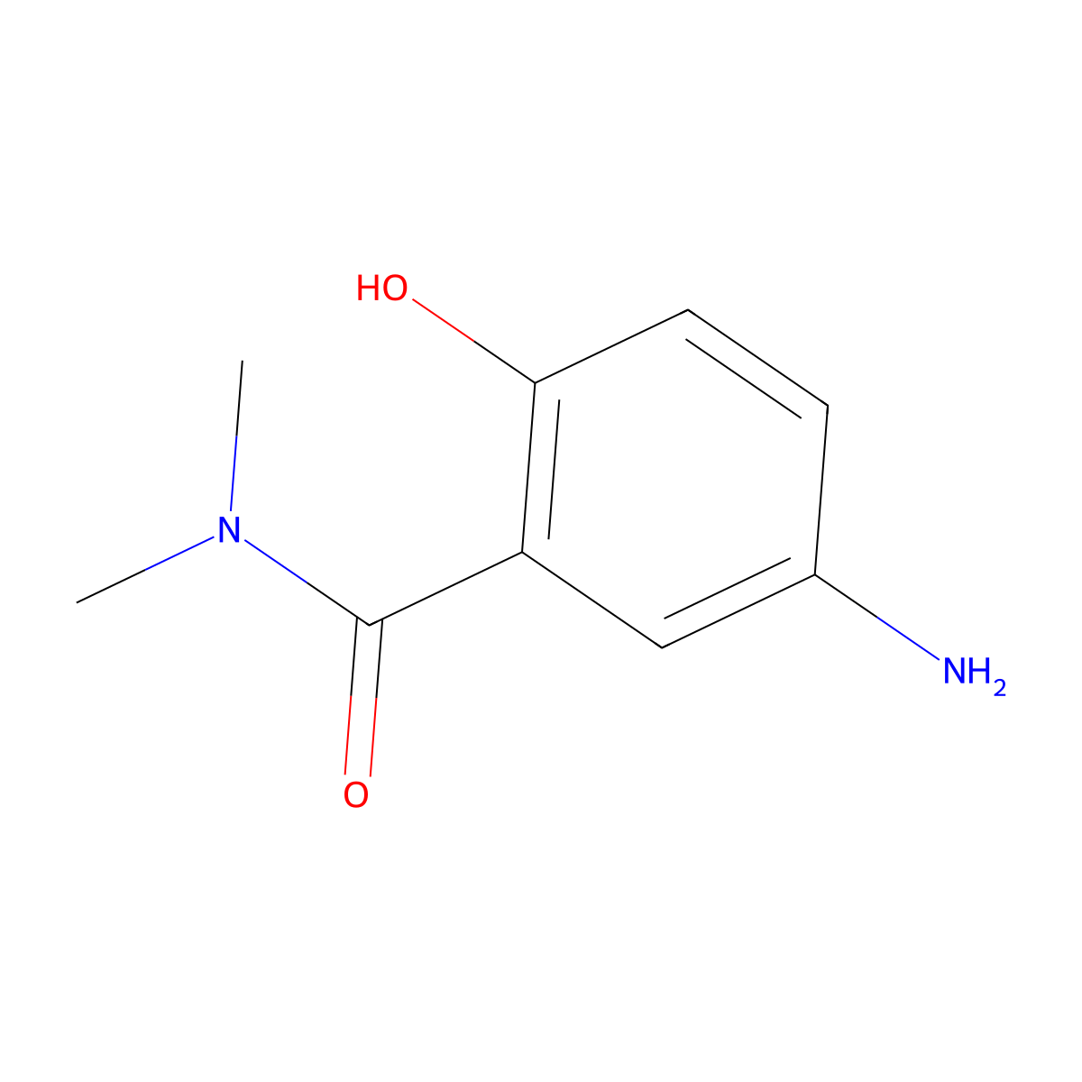 5-Amino-2-hydroxy-N,N-dimethylbenzamide molecular structure, CAS 862853-55-2