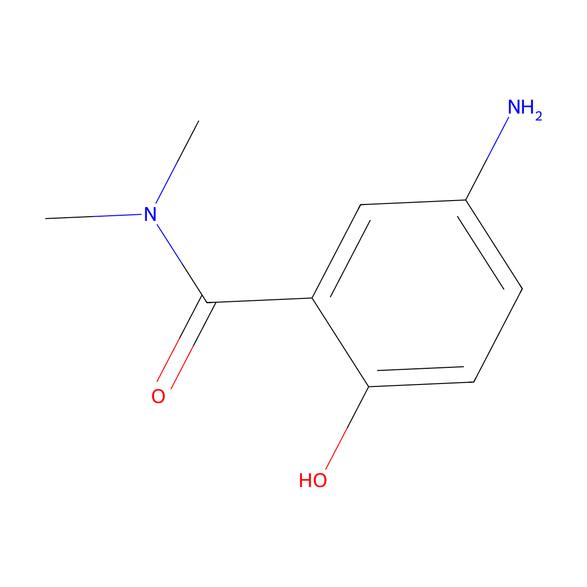5-Amino-2-hydroxy-N,N-dimethylbenzamide molecular structure, CAS 862853-55-2