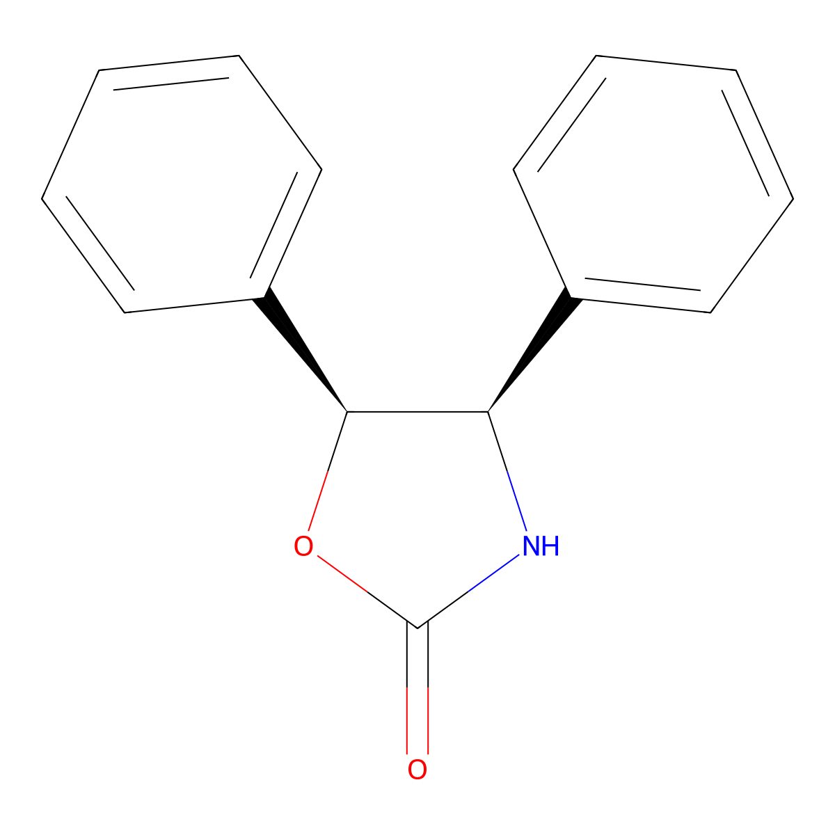 (4R,5S)-(+)-cis-4,5-Diphenyl-2-oxazolidinone molecular structure, CAS 86286-50-2