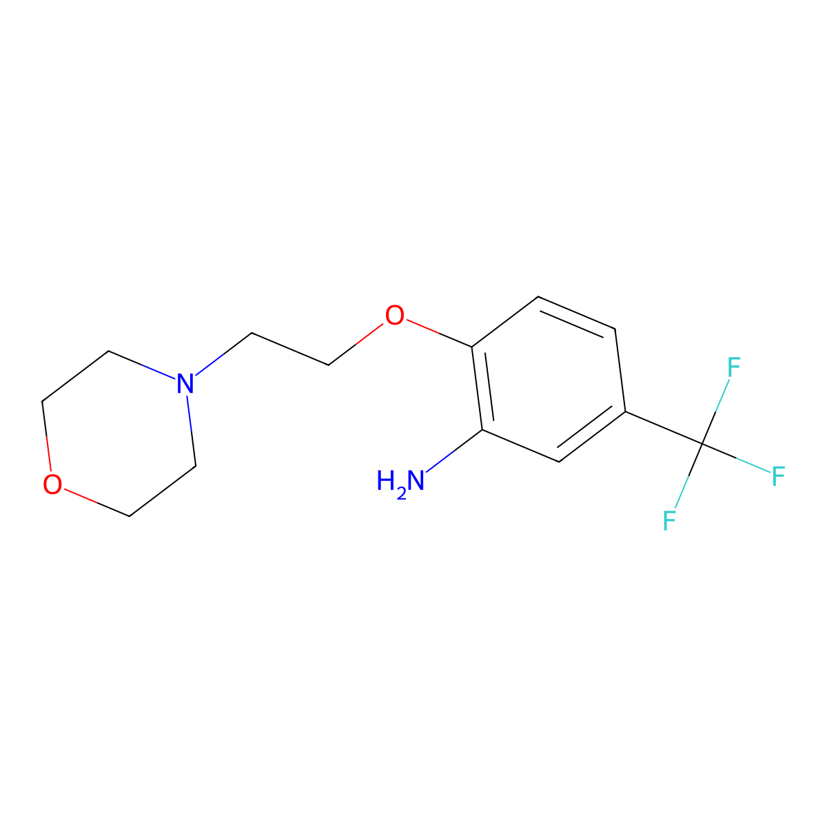 2-[2-(4-Morpholinyl)ethoxy]-5-(trifluoromethyl)-aniline molecular structure, CAS 862873-92-5