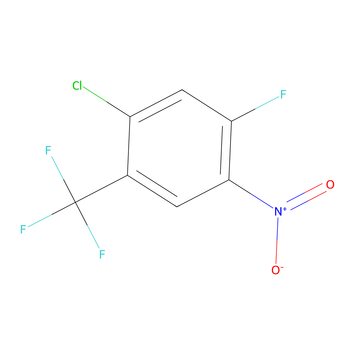 1-Chloro-5-fluoro-4-nitro-2-(trifluoromethyl)benzene molecular structure, CAS 862874-18-8