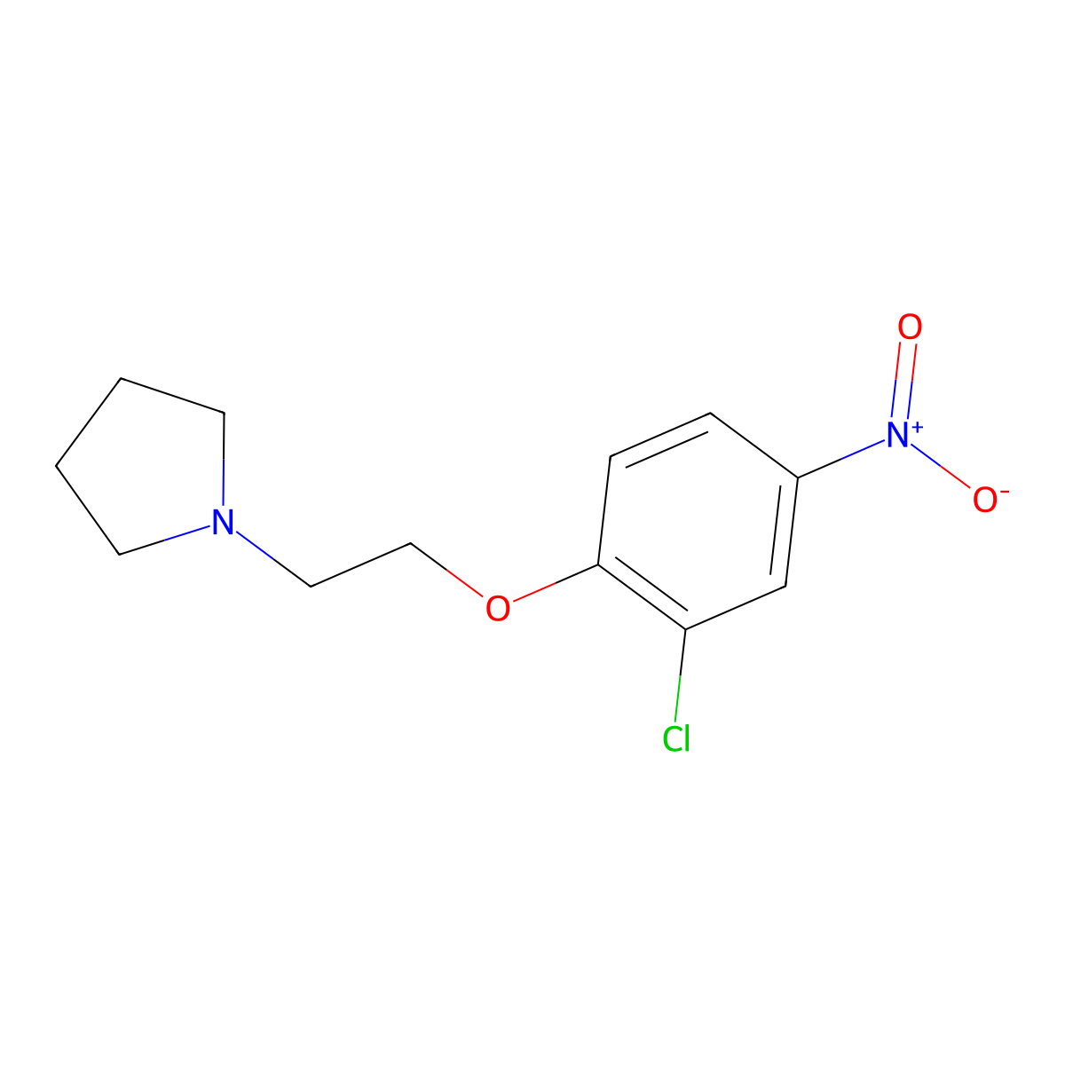 1-[2-(2-chloro-4-nitrophenoxy)ethyl]Pyrrolidine molecular structure, CAS 862874-67-7