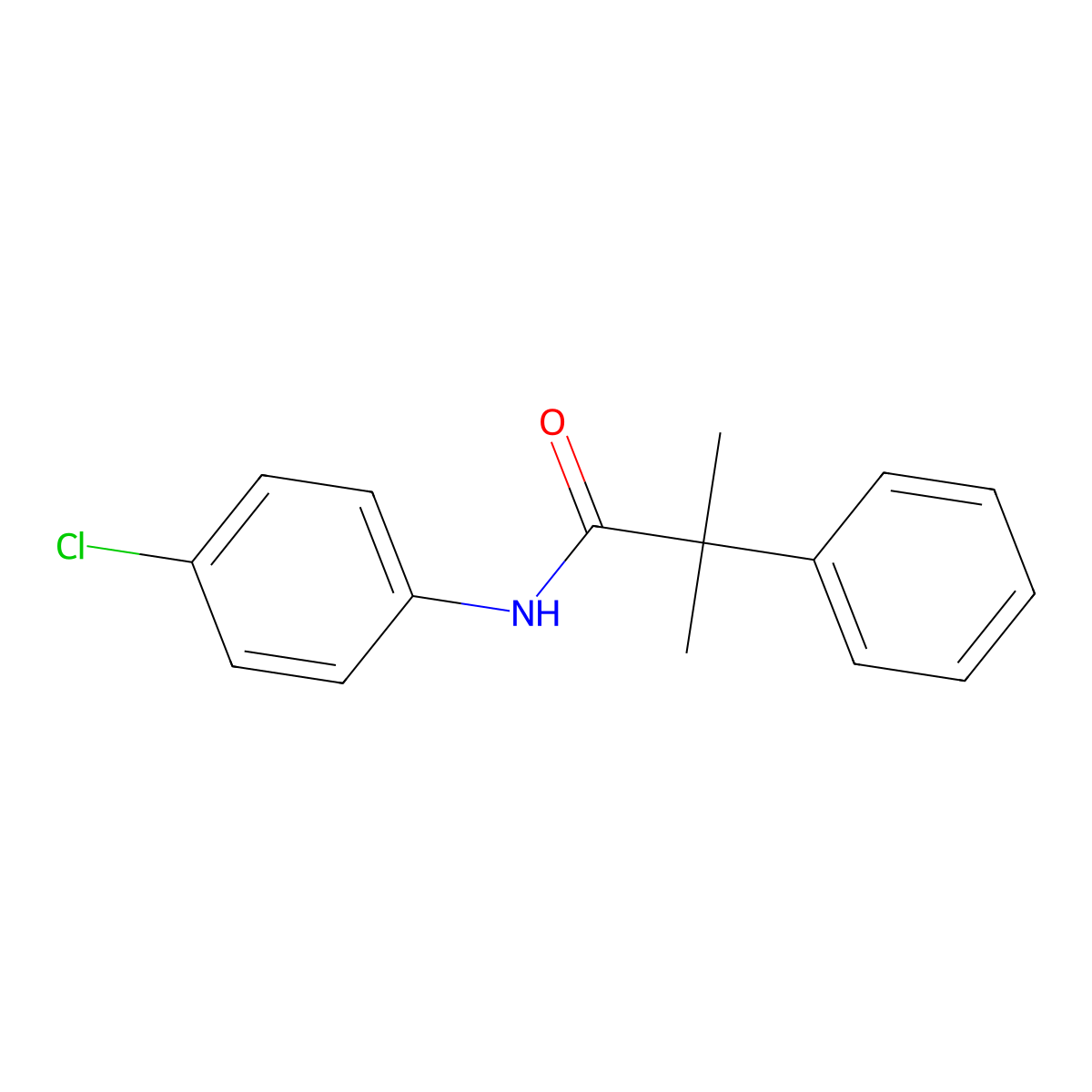 N-(4-chlorophenyl)-2-methyl-2-phenylpropanamide molecular structure, CAS 862876-04-8