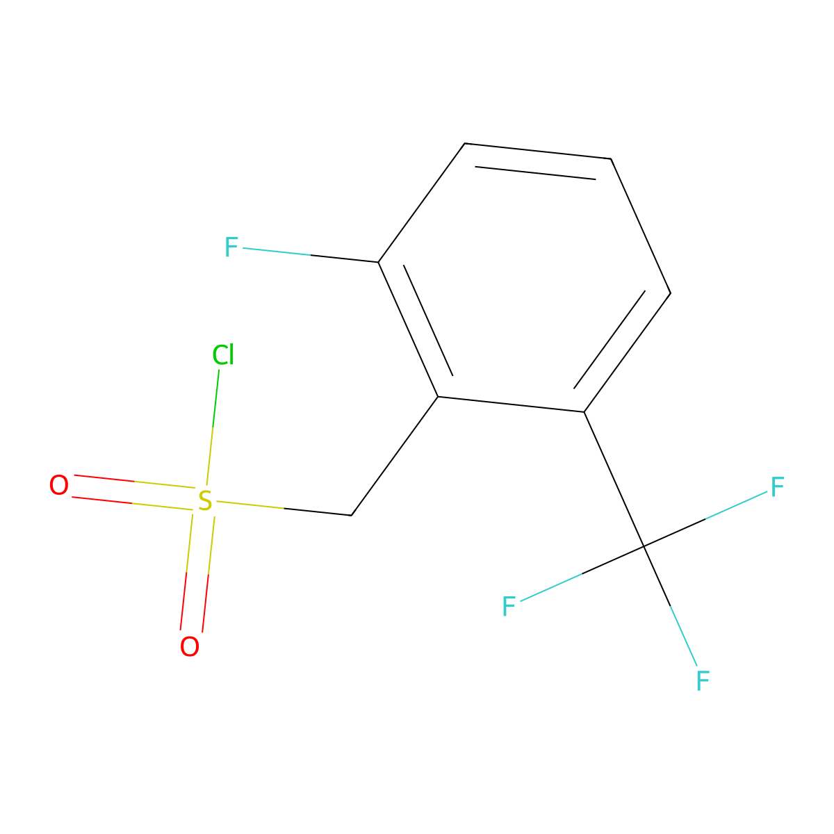 (2-Fluoro-6-(trifluoromethyl)phenyl)methanesulfonyl chloride molecular structure, CAS 862896-90-0