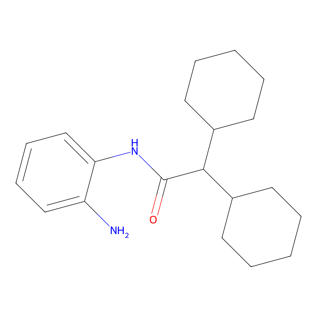 N-(2-aminophenyl)-2,2-dicyclohexylacetamide molecular structure, CAS 862898-26-8