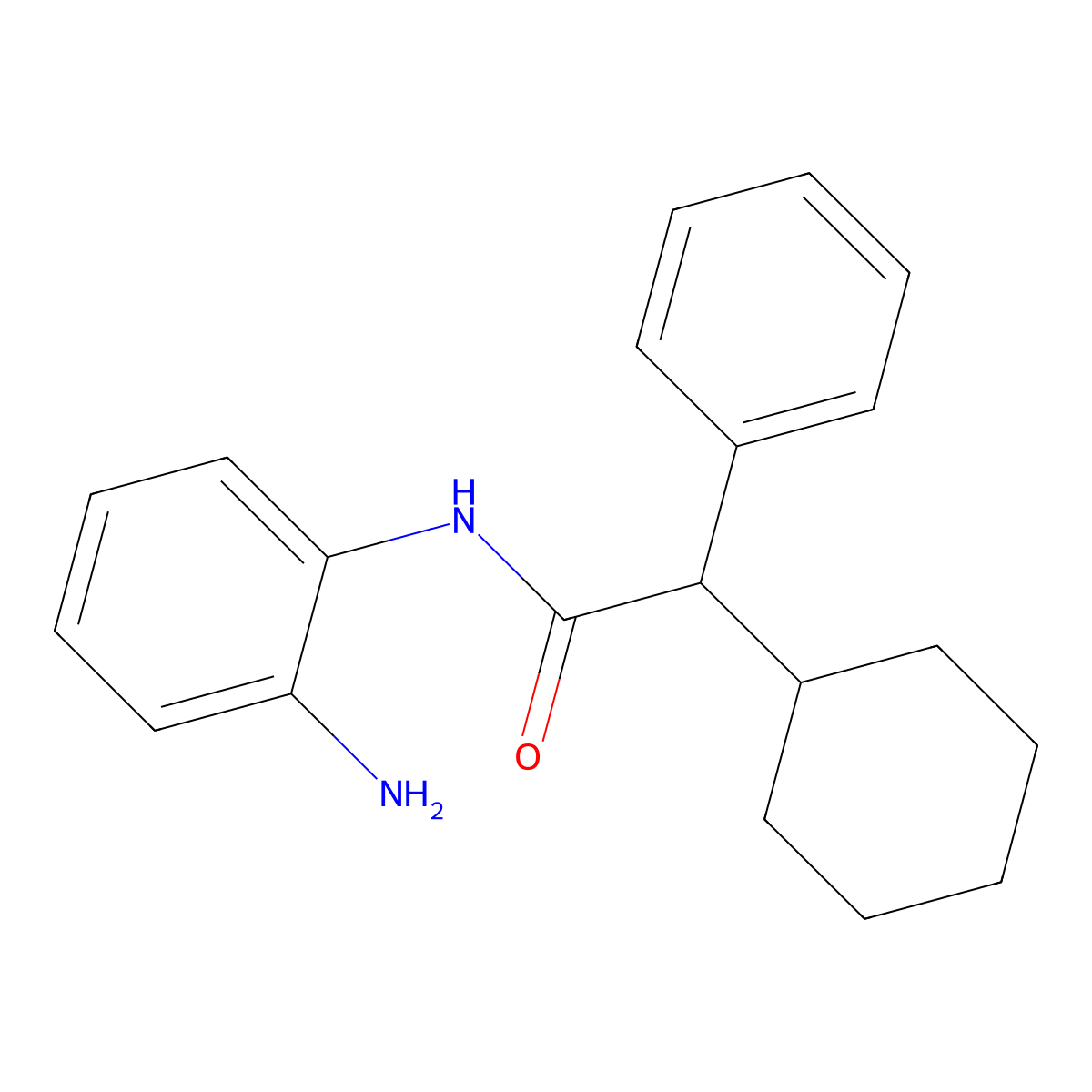 N-(2-aminophenyl)-2-cyclohexyl-2-phenylacetamide molecular structure, CAS 862898-28-0