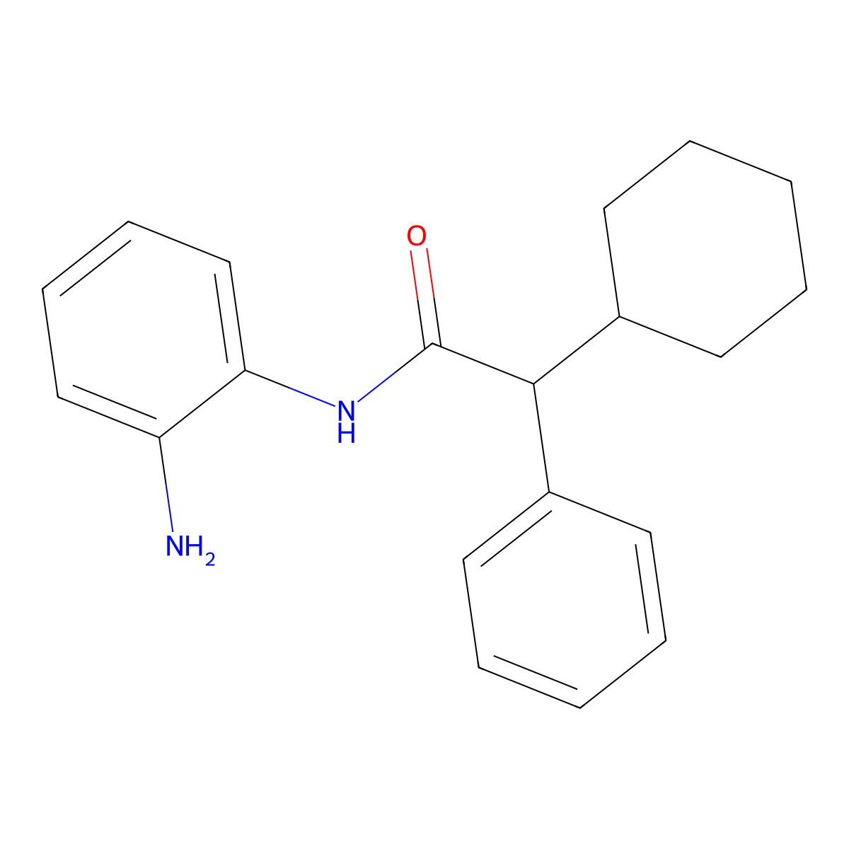 N-(2-aminophenyl)-2-cyclohexyl-2-phenylacetamide molecular structure, CAS 862898-28-0