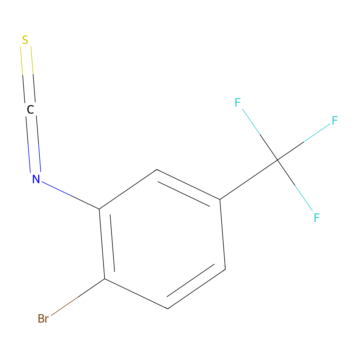 1-Bromo-2-isothiocyanato-4-(trifluoromethyl)benzene molecular structure, CAS 862902-36-1