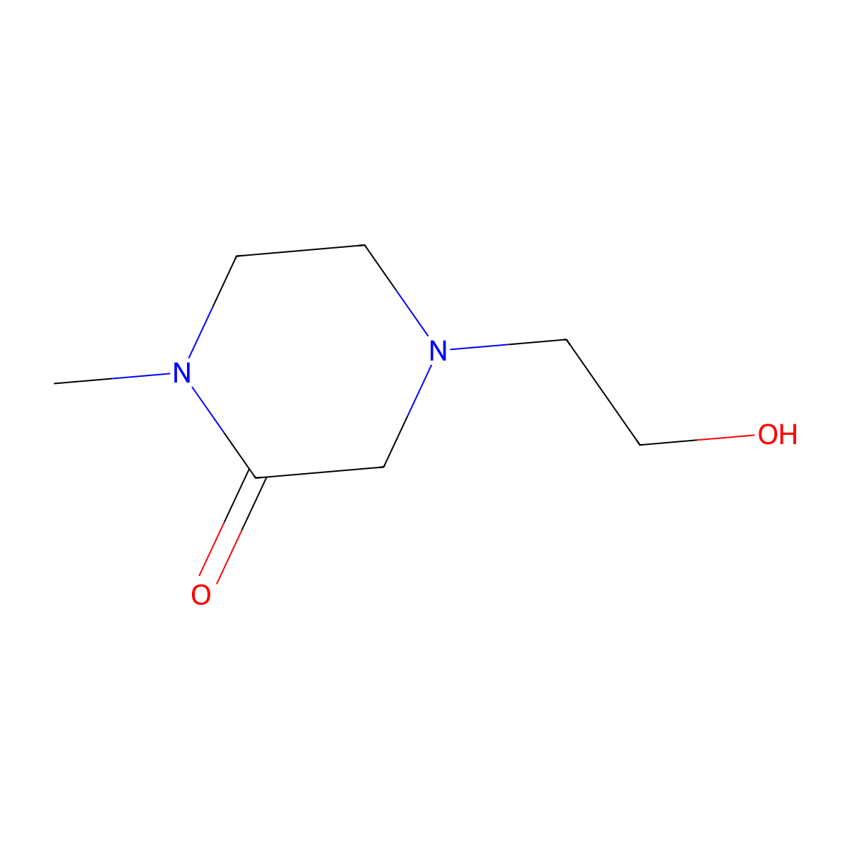 4-(2-Hydroxyethyl)-1-methylpiperazin-2-one molecular structure, CAS 86291-02-3