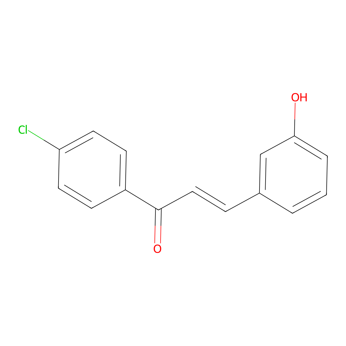 1-(4-Chlorophenyl)-3-(3-hydroxyphenyl)prop-2-en-1-one molecular structure, CAS 86293-52-9