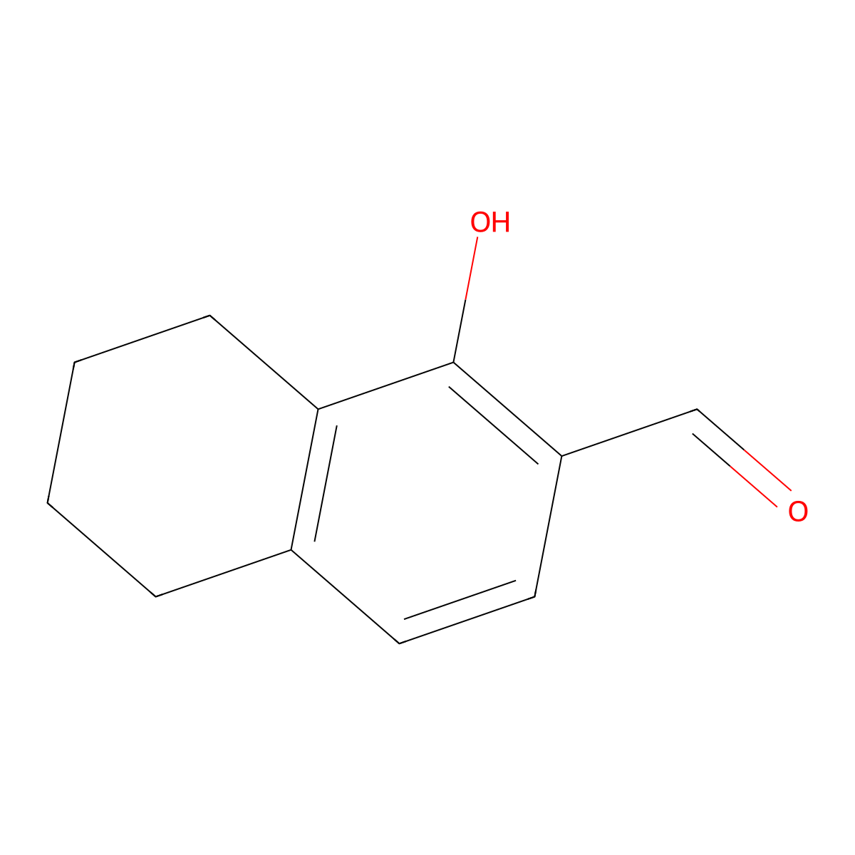 1-Hydroxy-5,6,7,8-tetrahydronaphthalene-2-carbaldehyde molecular structure, CAS 86295-45-6