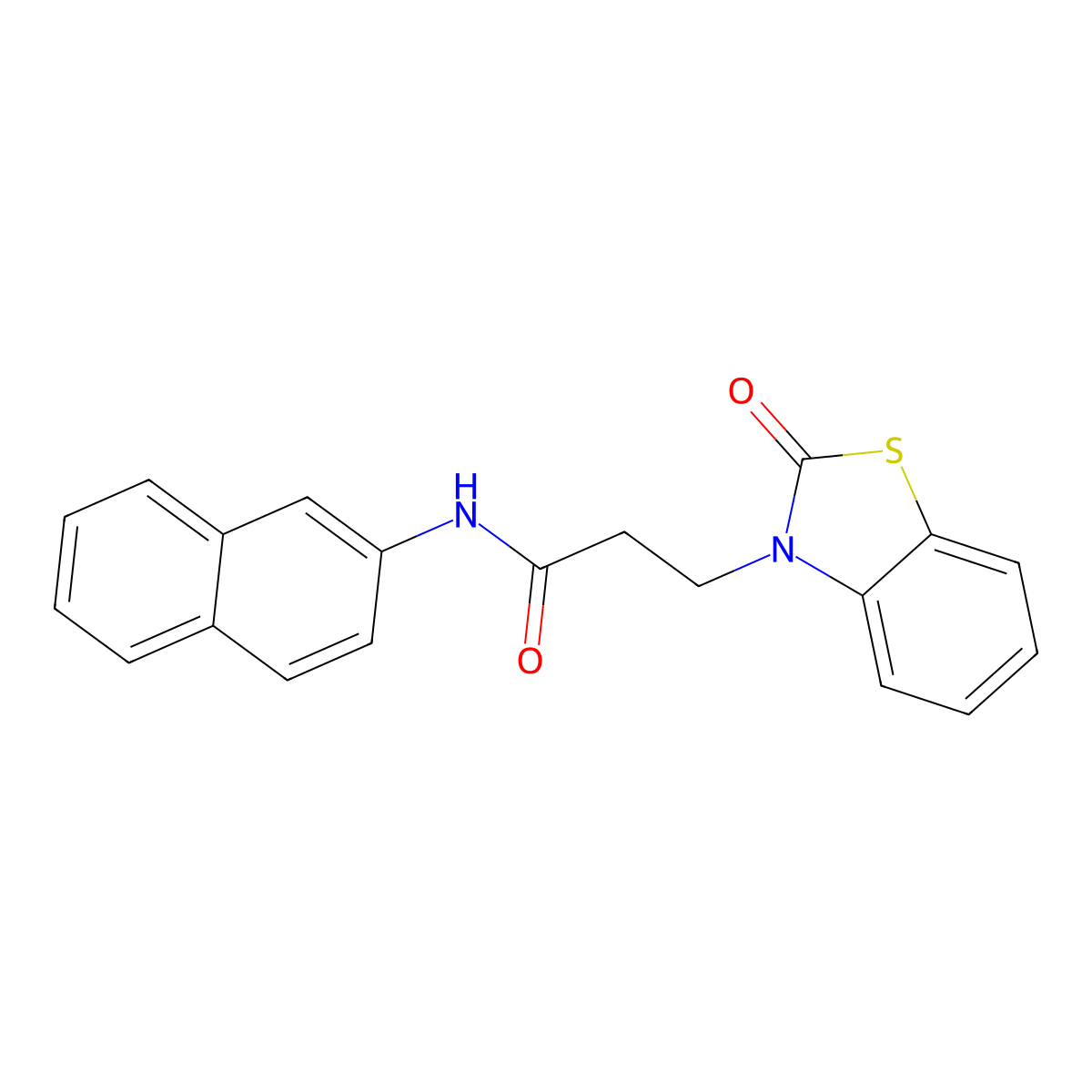 N-(naphthalen-2-yl)-3-(2-oxobenzo[d]thiazol-3(2H)-yl)propanamide molecular structure, CAS 862973-83-9