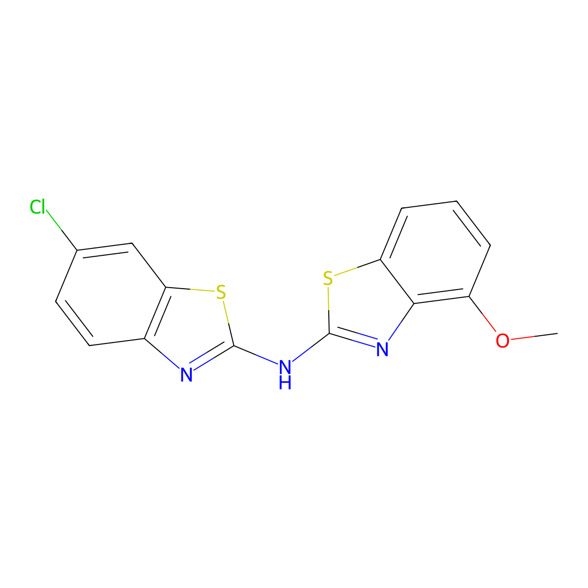 6-chloro-N-(4-methoxybenzo[d]thiazol-2-yl)benzo[d]thiazol-2-amine molecular structure, CAS 862973-87-3