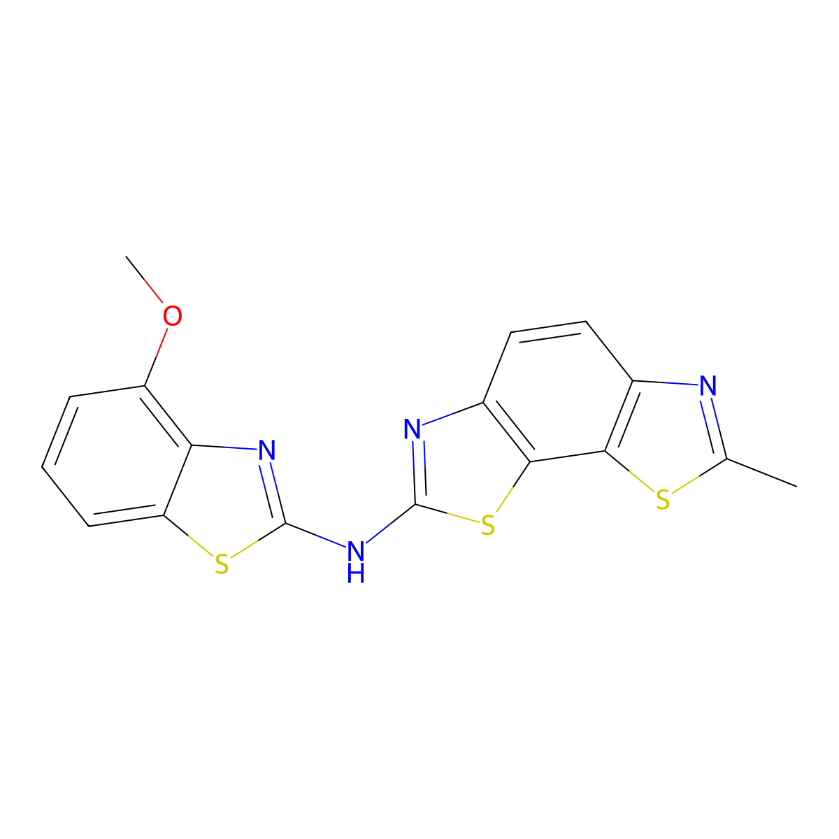 N-(4-methoxy-1,3-benzothiazol-2-yl)-7-methyl-[1,3]thiazolo[4,5-g][1,3]benzothiazol-2-amine molecular structure, CAS 862973-93-1