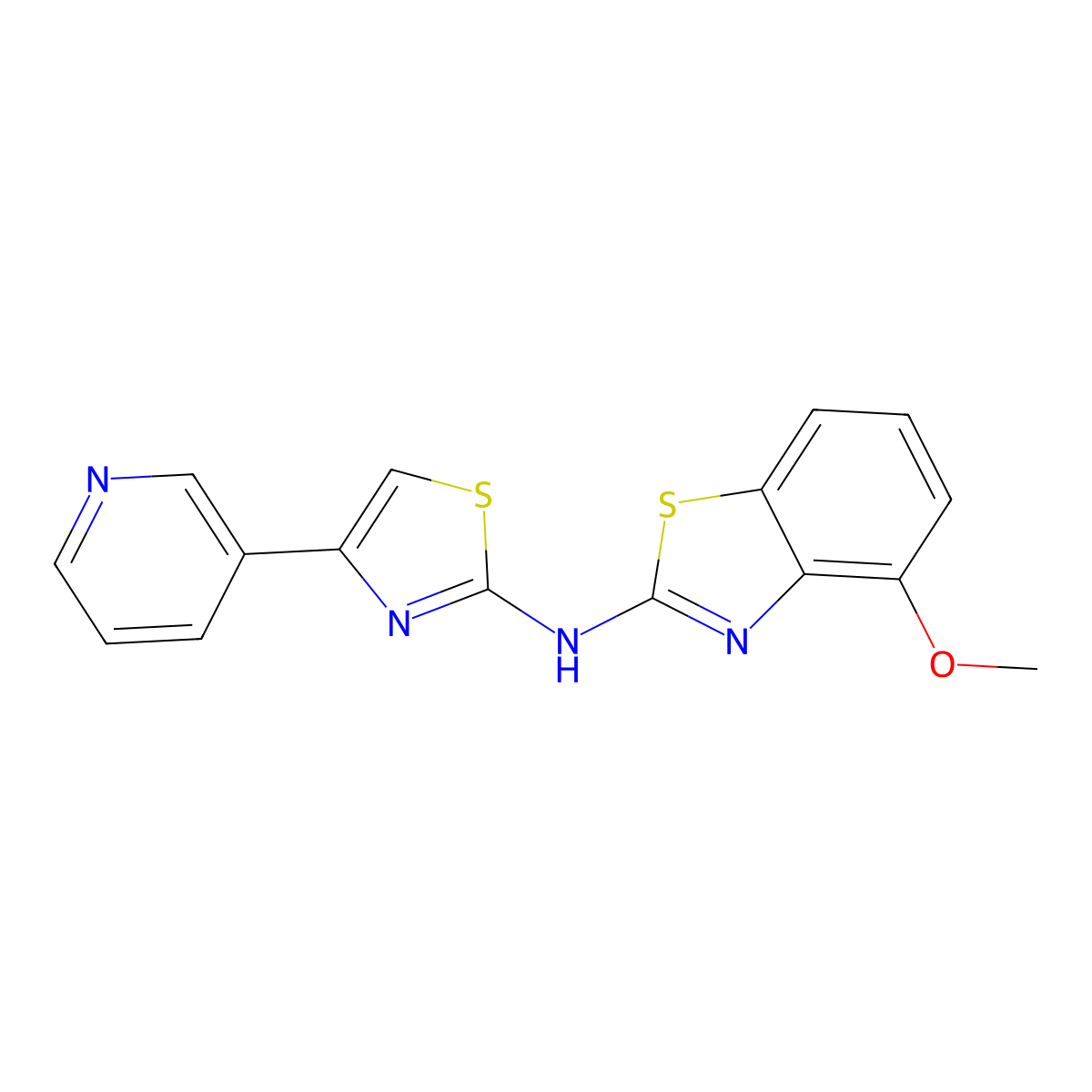 4-methoxy-N-(4-(pyridin-3-yl)thiazol-2-yl)benzo[d]thiazol-2-amine molecular structure, CAS 862973-97-5