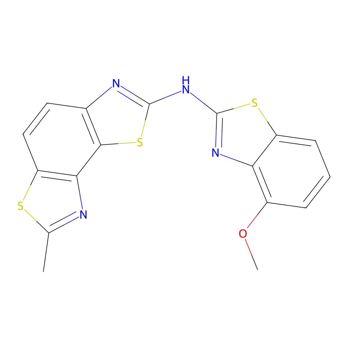 N-(4-methoxy-1,3-benzothiazol-2-yl)-7-methyl-[1,3]thiazolo[5,4-e][1,3]benzothiazol-2-amine molecular structure, CAS 862974-10-5