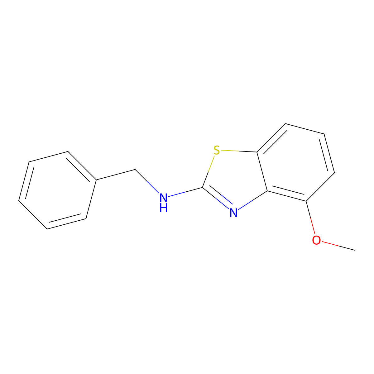 N-benzyl-4-methoxy-1,3-benzothiazol-2-amine molecular structure, CAS 862974-19-4
