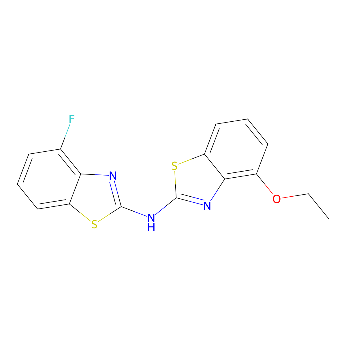 4-ethoxy-N-(4-fluorobenzo[d]thiazol-2-yl)benzo[d]thiazol-2-amine molecular structure, CAS 862974-41-2