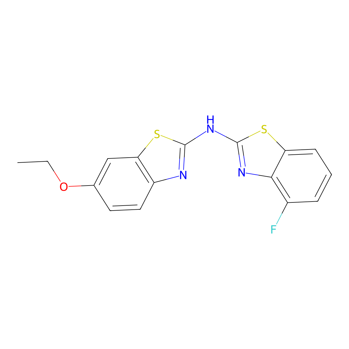 6-ethoxy-N-(4-fluorobenzo[d]thiazol-2-yl)benzo[d]thiazol-2-amine molecular structure, CAS 862974-45-6