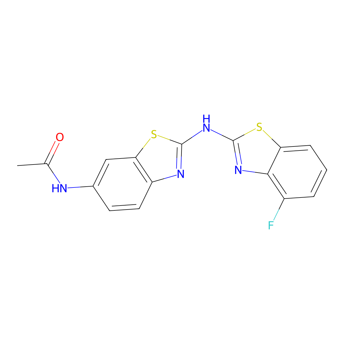 N-(2-((4-fluorobenzo[d]thiazol-2-yl)amino)benzo[d]thiazol-6-yl)acetamide molecular structure, CAS 862974-57-0