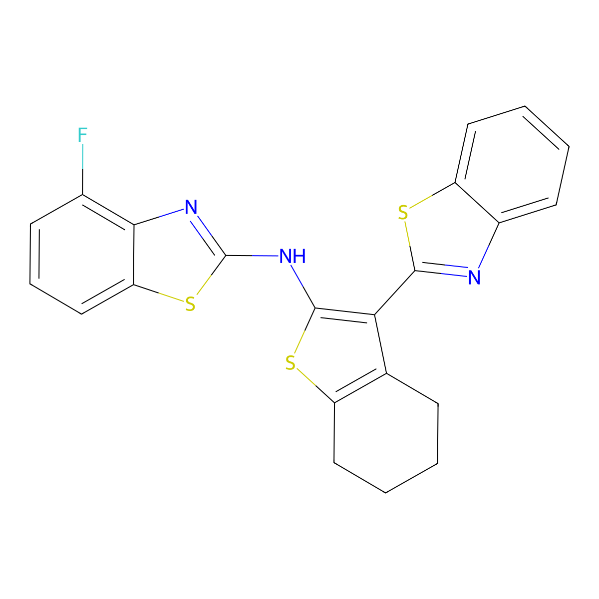 N-(3-(benzo[d]thiazol-2-yl)-4,5,6,7-tetrahydrobenzo[b]thiophen-2-yl)-4-fluorobenzo[d]thiazol-2-amine molecular structure, CAS 862974-77-4