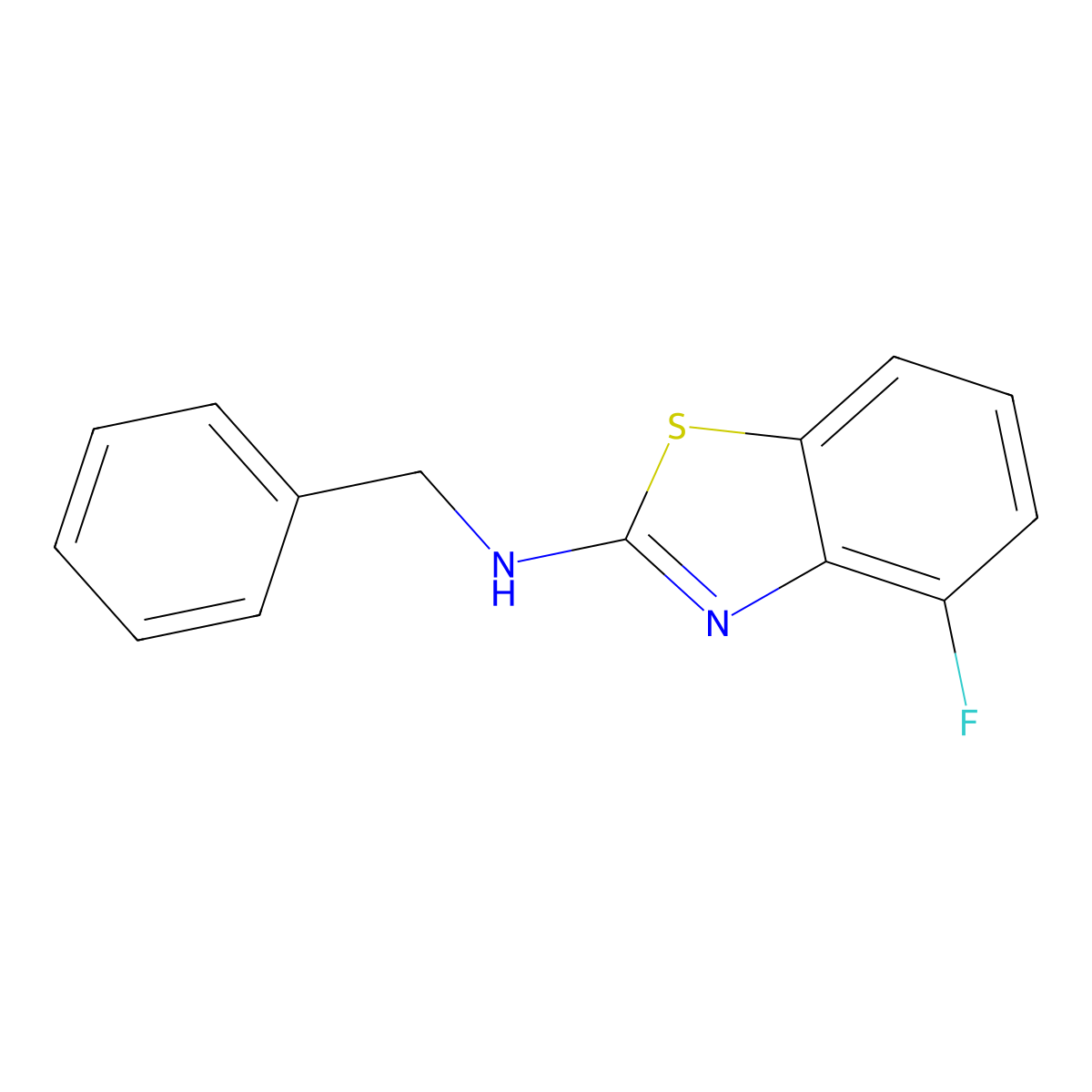 N-benzyl-4-fluorobenzo[d]thiazol-2-amine molecular structure, CAS 862975-05-1