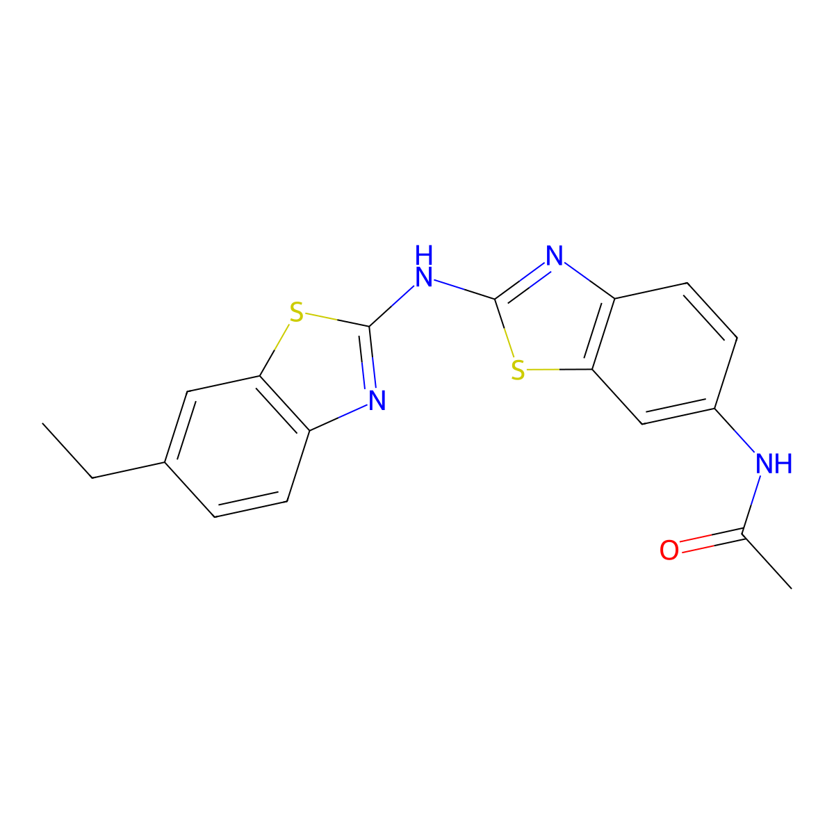 N-(2-((6-ethylbenzo[d]thiazol-2-yl)amino)benzo[d]thiazol-6-yl)acetamide molecular structure, CAS 862975-27-7