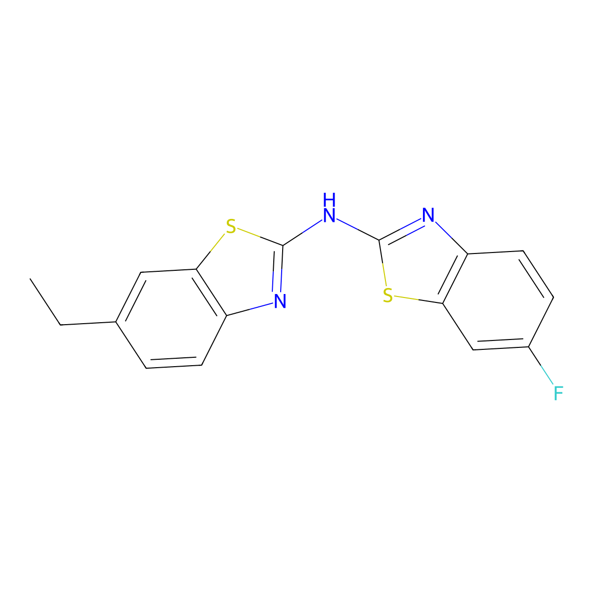 6-ethyl-N-(6-fluorobenzo[d]thiazol-2-yl)benzo[d]thiazol-2-amine molecular structure, CAS 862975-28-8