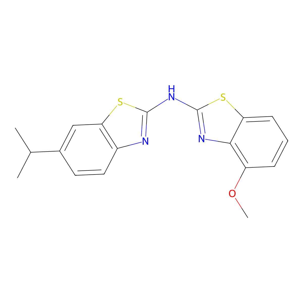 6-isopropyl-N-(4-methoxybenzo[d]thiazol-2-yl)benzo[d]thiazol-2-amine molecular structure, CAS 862975-32-4