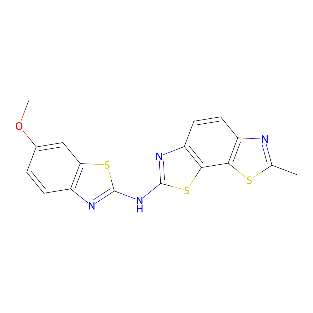 N-(6-methoxy-1,3-benzothiazol-2-yl)-7-methyl-[1,3]thiazolo[4,5-g][1,3]benzothiazol-2-amine molecular structure, CAS 862975-49-3