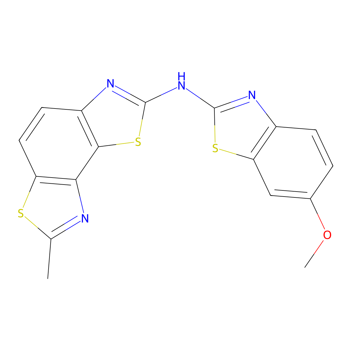 N-(6-methoxy-1,3-benzothiazol-2-yl)-7-methyl-[1,3]thiazolo[5,4-e][1,3]benzothiazol-2-amine molecular structure, CAS 862975-71-1