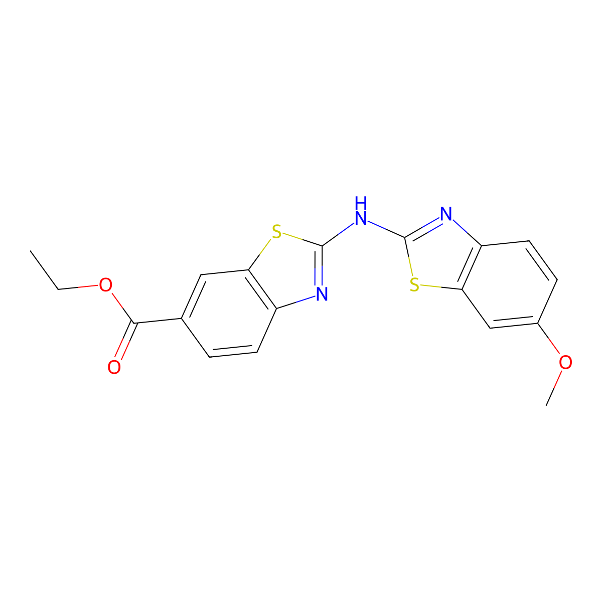 Ethyl 2-[(6-methoxy-1,3-benzothiazol-2-yl)amino]-1,3-benzothiazole-6-carboxylate molecular structure, CAS 862975-79-9