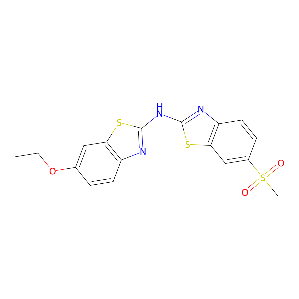 6-ethoxy-N-(6-(methylsulfonyl)benzo[d]thiazol-2-yl)benzo[d]thiazol-2-amine molecular structure, CAS 862976-01-0
